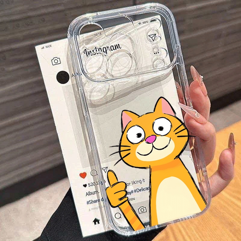 Receipt Printer Thermal - Cute Cartoon Orange Cat Phone Case