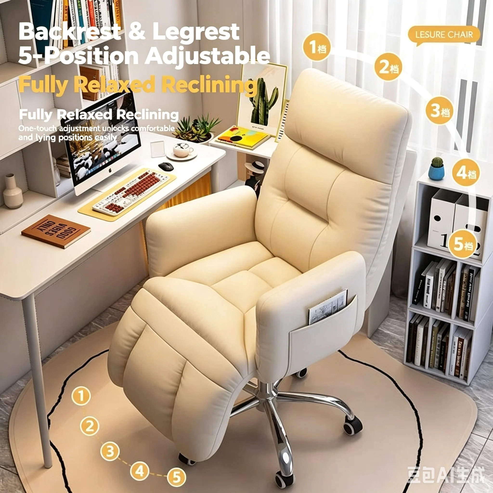 5 Gear Adjustable Recliner Off - огляд і ціна Office Tech Gear